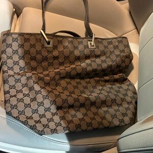 Gucci Beige and Brown GG Tote
